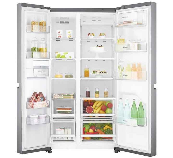 LG 687 Litres Frost Free Inverter Side-by-Side Door Refrigerator (Multi Air Flow GC-B247SLUV Shiney Steel)
